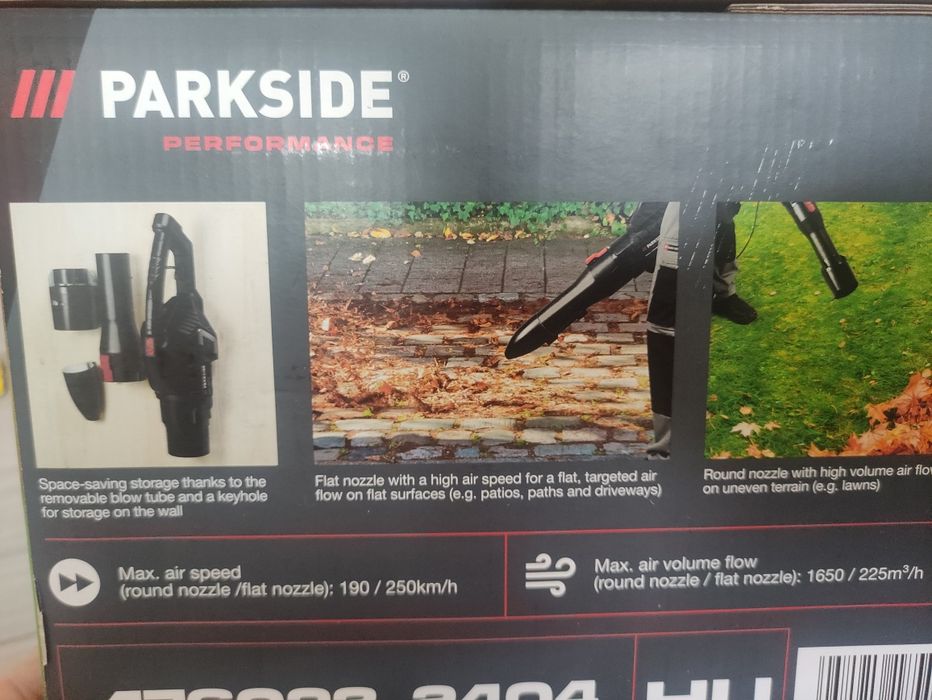 Suflanta de frunze Parkside Performance pe fir