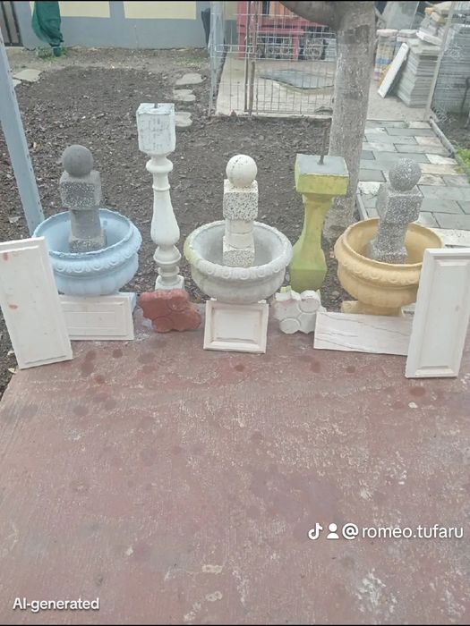 Stâlpișori beton și mozaic