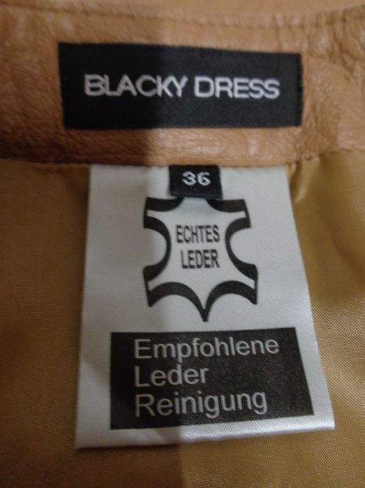 Fusta din piele naturala maro Blacky Dress marimea 36