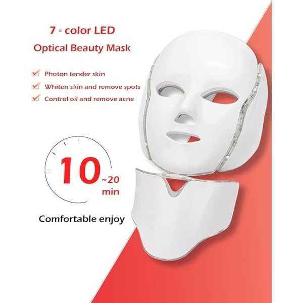 Козметична LED маска за лице и шия Photon, Neo™