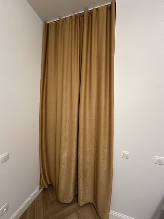 Шторы комплект золото