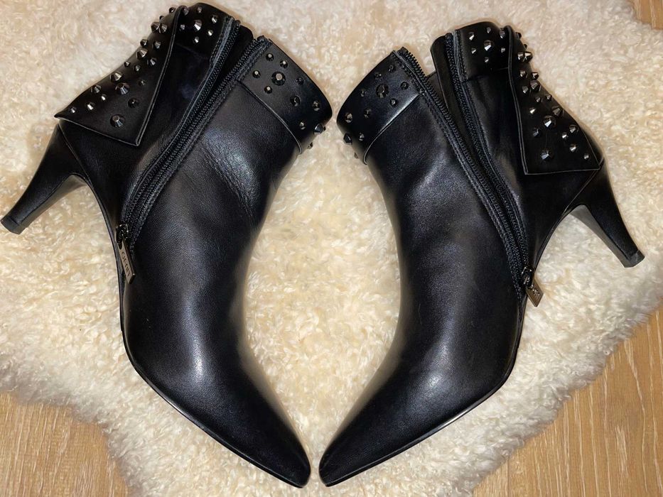 Botine stiletto LJ, piele naturala, marimea 39