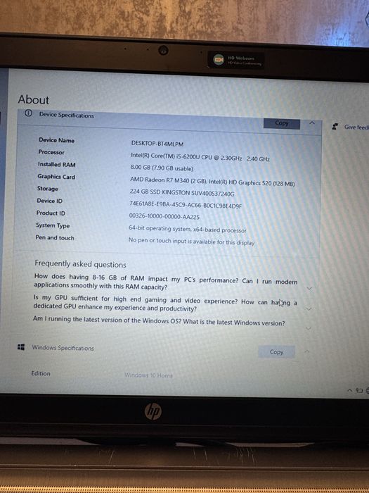 Vand laptop Hp ProBook 450 g3