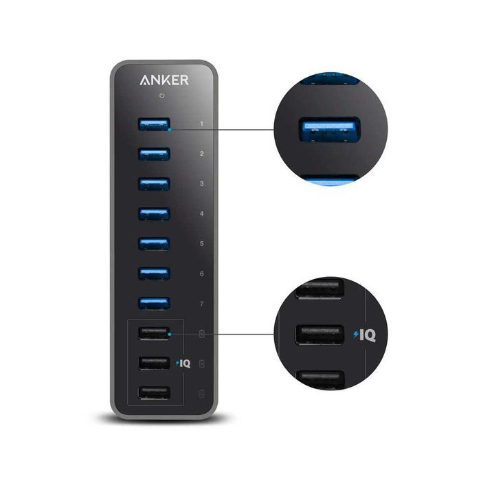 Anker A7515 USB 3.0 хъб със захранване – 10 порта