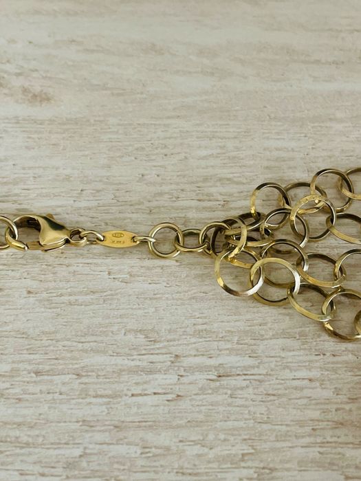 4-редно колие от позлатено сребро  925,