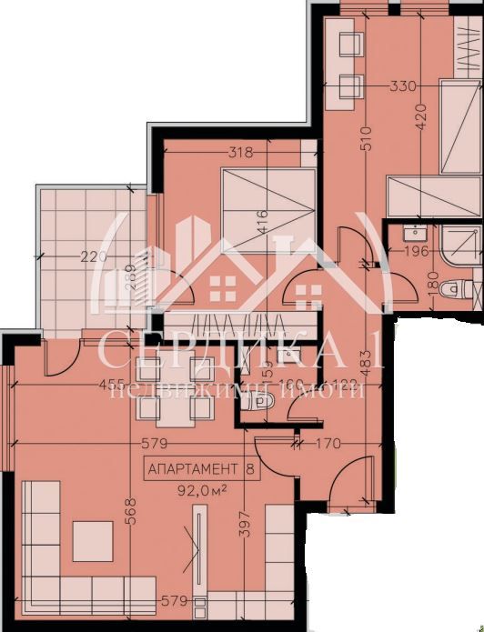 3-стаен в София-Манастирски Ливади