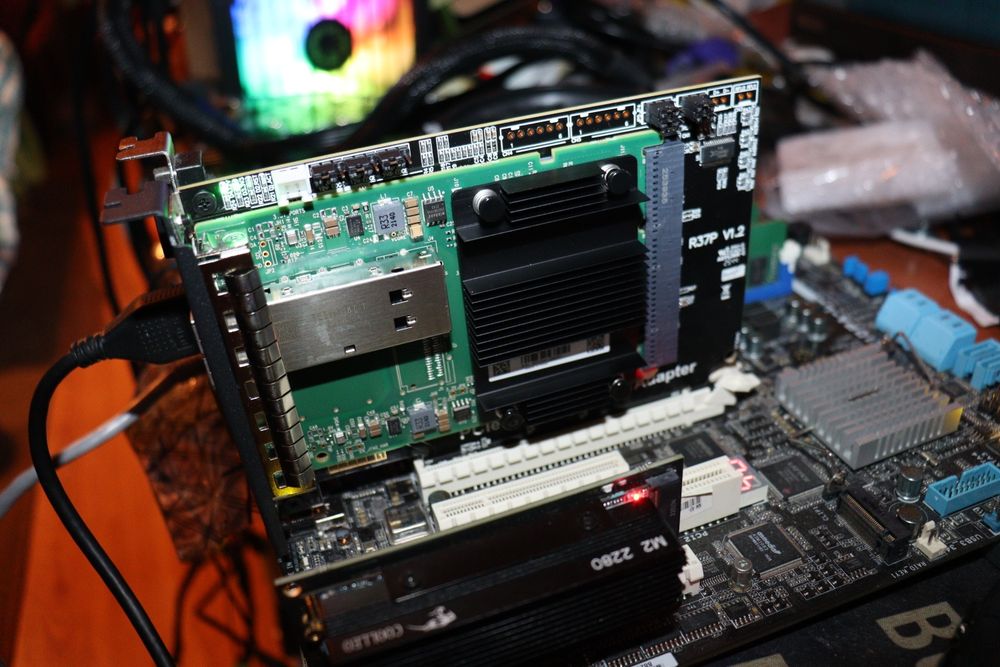 Kit Placa Retea Mellanox CX-5 100GbE MCX565A OCP 3.0 + Adaptor Pciex
