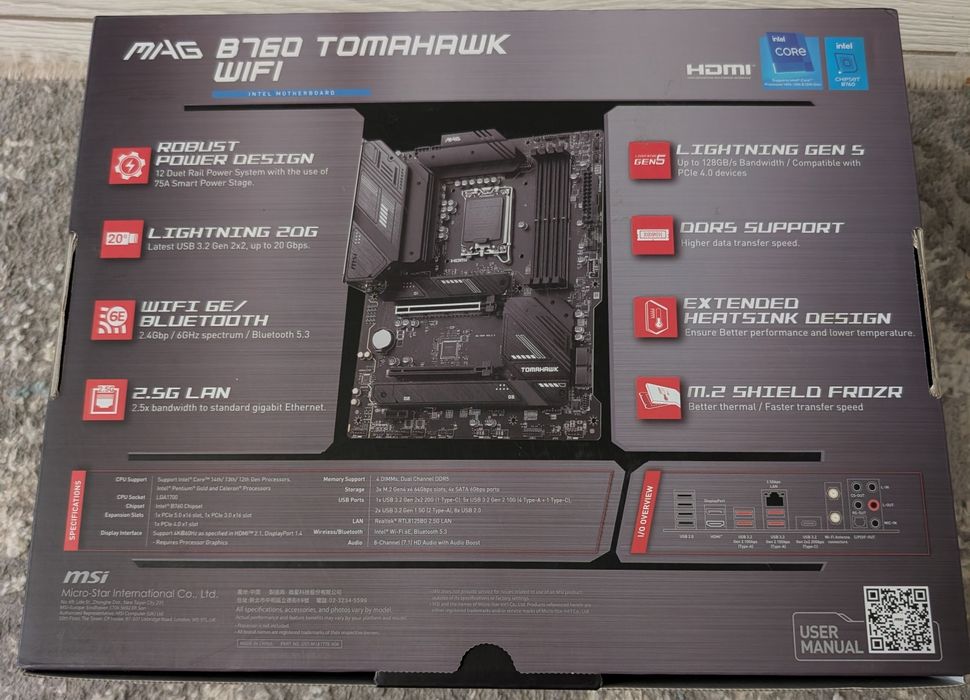 MSI B760 Tomahawk wi-fi DDR5