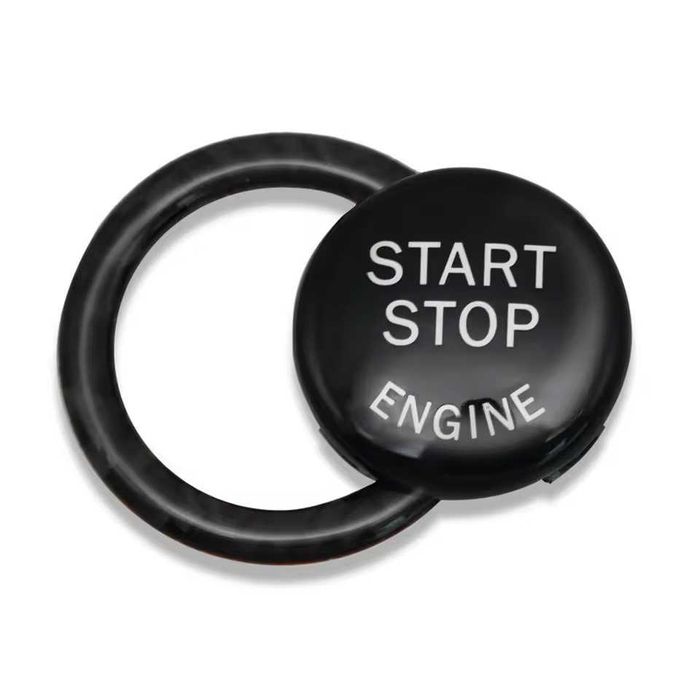Capac Buton Start Stop + Ornament Inel Decor BMW E90 E91 E92 E93