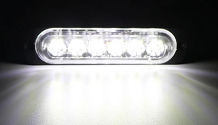 Габарит LED Блиц 12-24V Страничен Габарит, Маркер, Бял за камион, бус,
