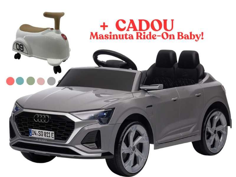 Mașinuță electrică copii Audi SQ8, 70W, 12V, roți moi, scaun tapițat