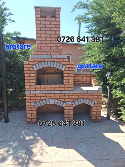 Gratar rustic de cărămidă plita țărănească cuptor de pâine afumături o