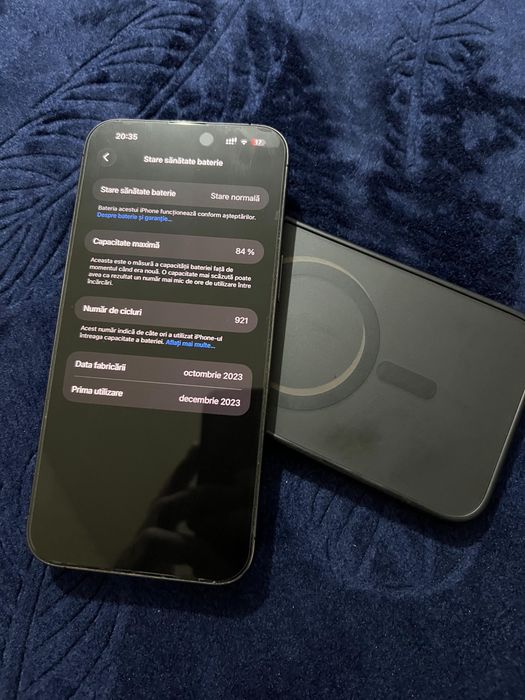 iPhone 15 Pro Max – 256GB – Stare foarte bună de funcționare