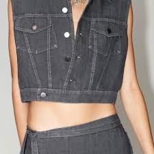 Zara льняная жилетка