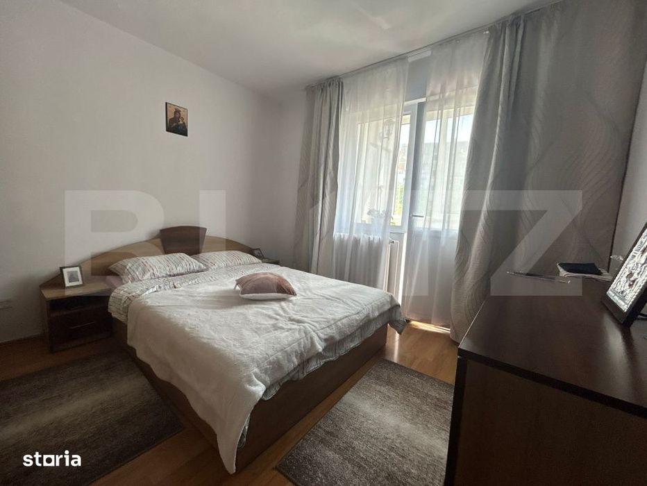 Apartament cochet cu 3 camere, 57 mp, balcon, 2 locuri de parcare si b