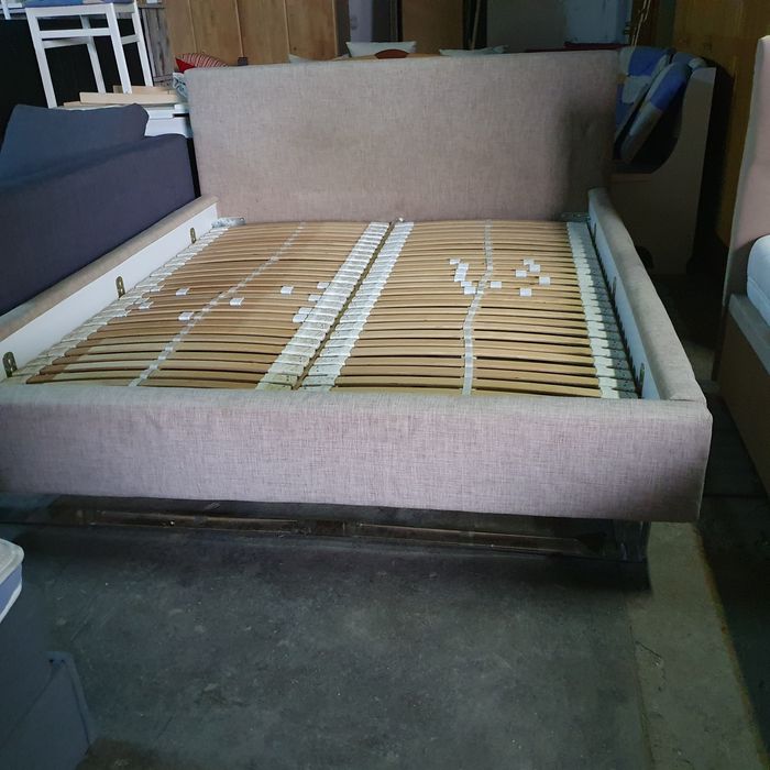 Pat dormitor tapițat 1,6om/2m+ saltea OFERTĂ