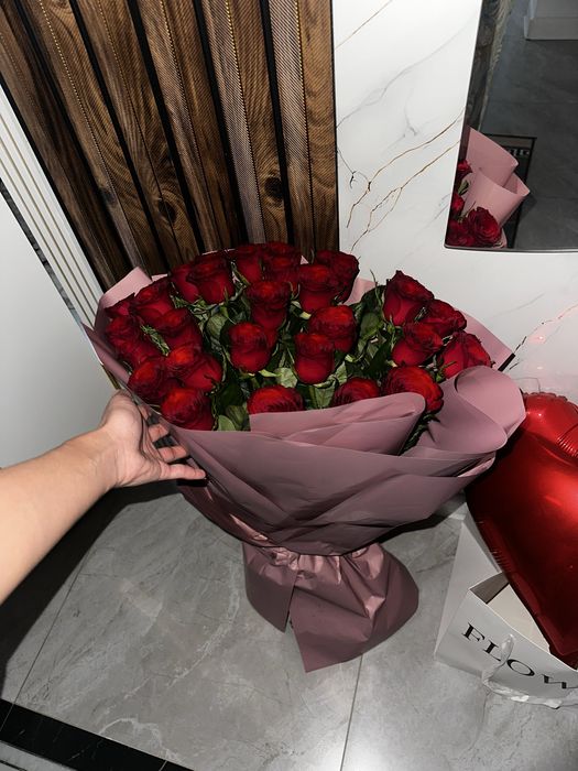 Свежий букет 31 штук роза