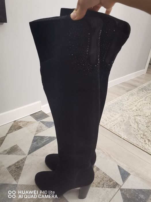 Замшевые ботфорты 37р