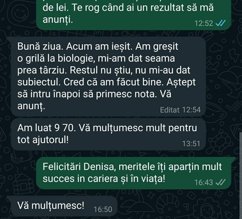 Meditatii la biologie si chimie