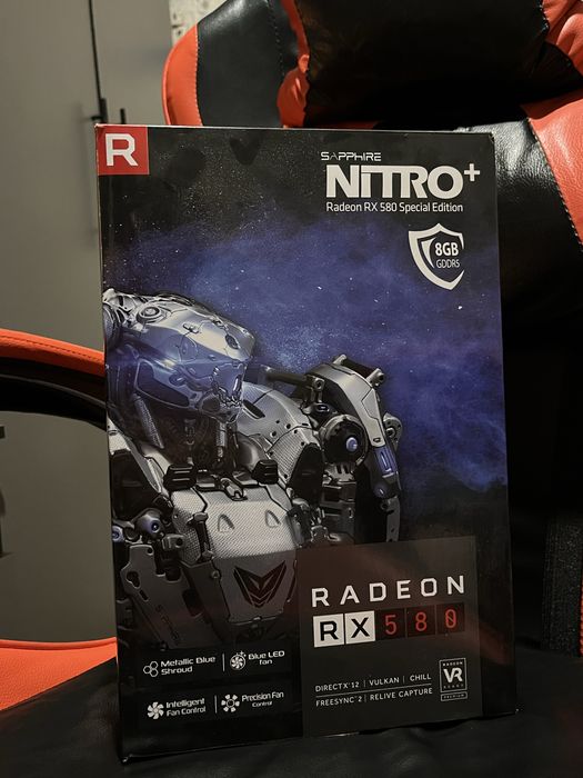 Продам видеокарту rx580 8gb Sapphire nitro+