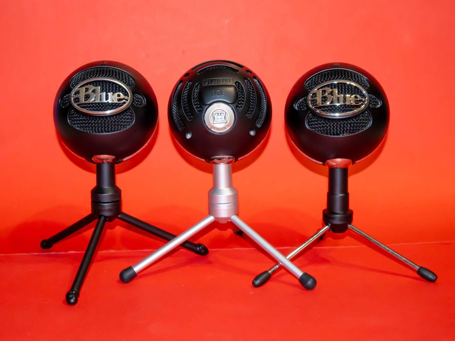 Logitech Blue Snowball Ice черен кондензаторен микрофон USB перфектен