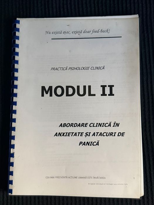 Pachet 5 cursuri de psihologie clinică printate și legate