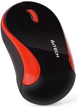 Безжична Мишка Оптична A4tech G3-270N-4 V-Track, USB, Черен/Червен
