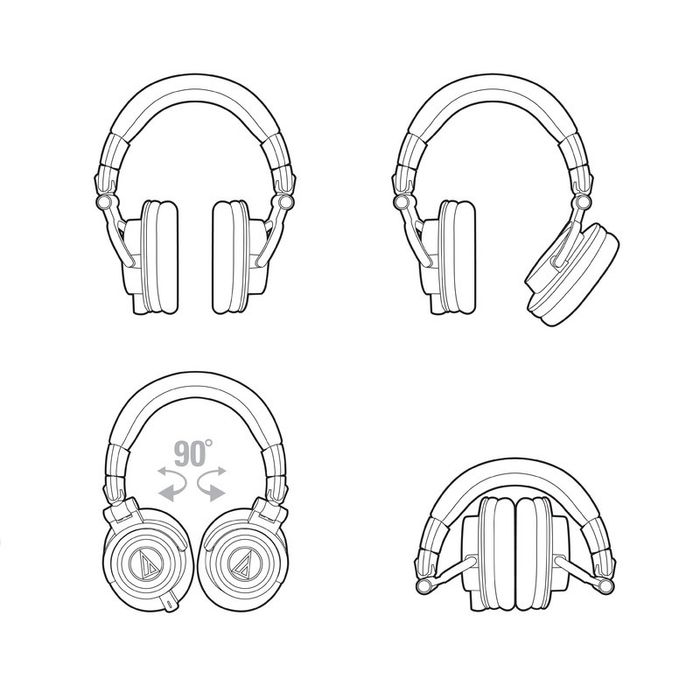Căști Audio-Technica ATH-M50x Negru NOI in garanție