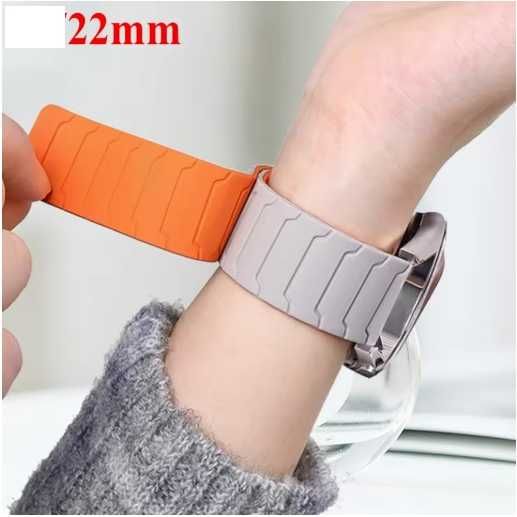 Curea silicon+Metal Huawei GT,GT2,GT3,GT4,GT5(46mm) 22mm modelul 2