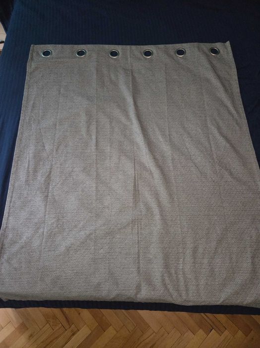 Плътни завеси с капси GoodHome, сиви, 137 x 117см, 2 броя