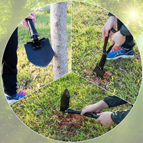 Тактическа аварийна сгъваема лопата мултифункционална 8в1 туризъм/лов