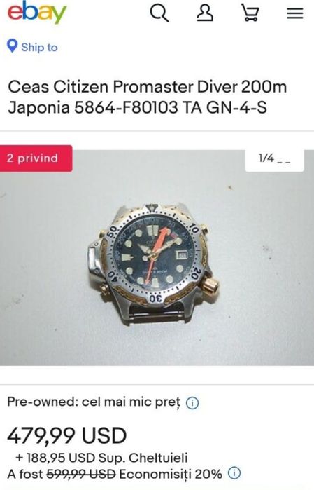 Ceas Citizen Promaster un ceas de colecție în stare foarte bună