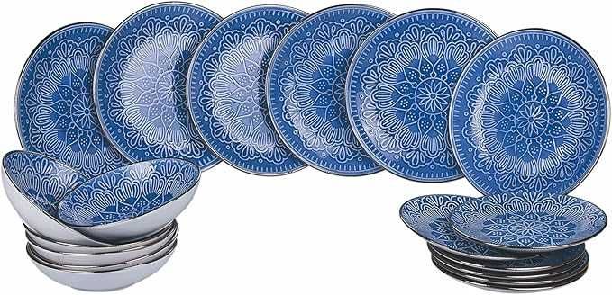 VILLA D'ESTE HOME TIVOLI Ocean Baku Serviciu 18 Piese Stoneware