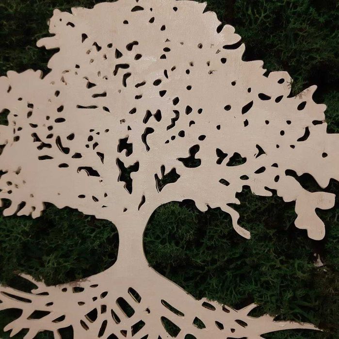 Tablou Copacul Vietii licheni stabilizati 30X30cm