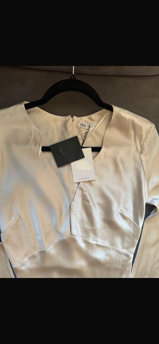 Rochie  ocazie satin ivoire sau mireasă