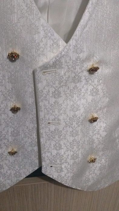 Set Lux Filip Cezar Sacou Brodat + Vestă – Stare Impecabilă (Bespoke)