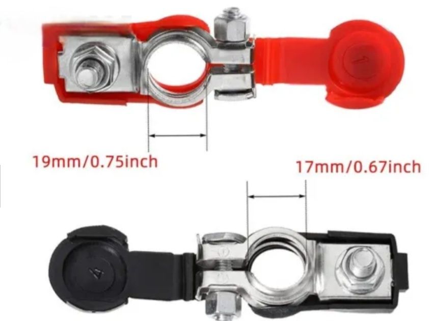 2 броя в комплект  клеми за акумулатор