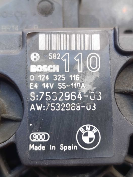Динамо, алтернатор БМВ / BMW 01243251__  E81 E82 E83  E87 E90 E91 E60