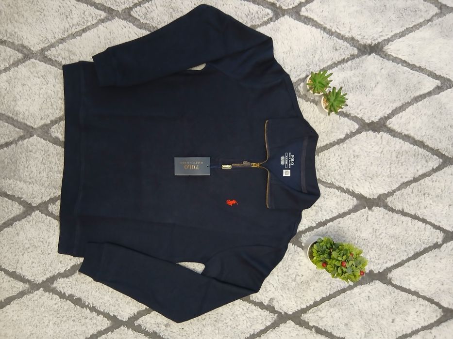 Quarter-Zip Polo Ralph Lauren Bleumarin