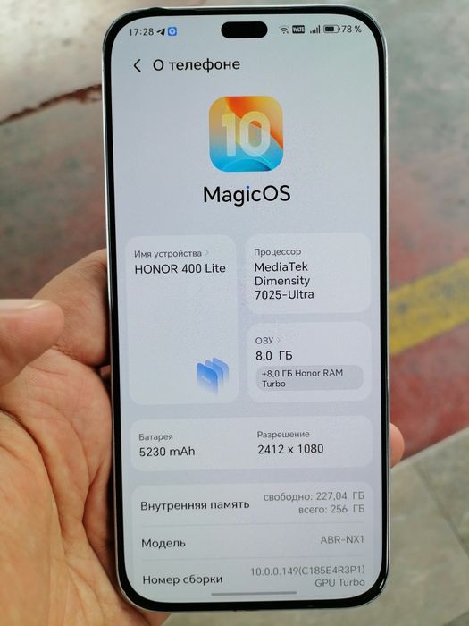 Honor 400 lite 256 gb sotiladi
