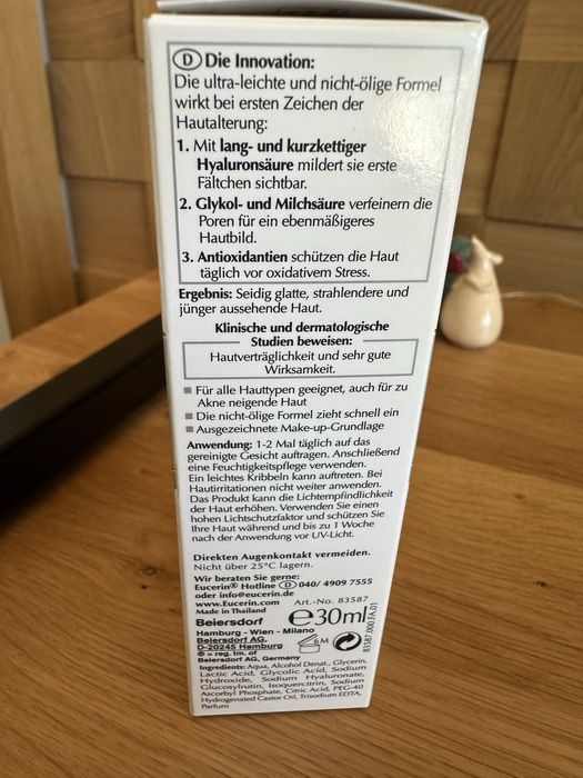 Ser Eucerin Hyaluron Filler netezire riduri si reducere pori, nou