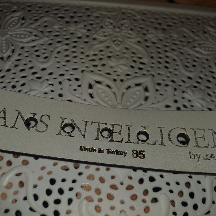 Curea piele alba piele jack& jones