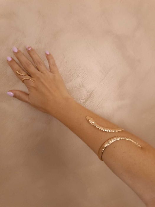 Сет гривна и пръстен "Змии"