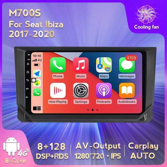 NAVIGATIE Android 14 SEAT Ibiza Arona 2017 1/8 Gb Waze CarPlay +CAMERA