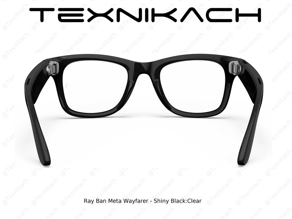 Ray Ban Meta Wayfarer - Shiny Black Clear