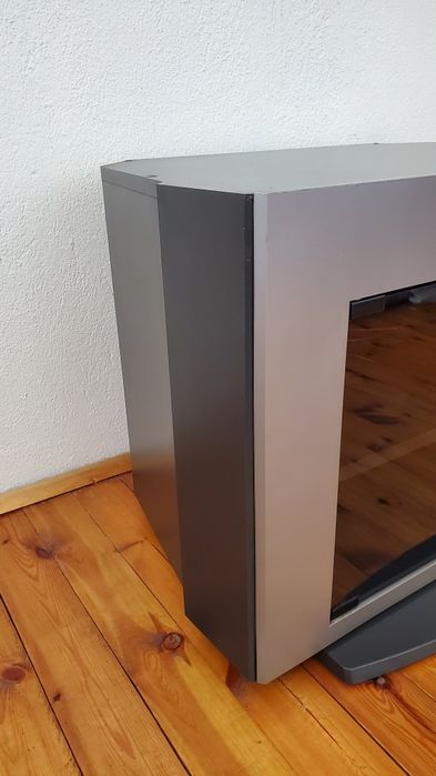 Телевизионен шкаф сив МДФ