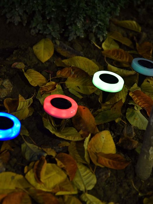 Садовый светильник на солнечных батареях, цветные 4шт