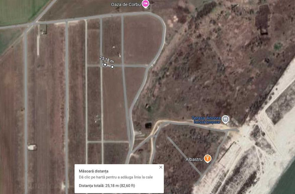 Inchiriez / Vand Teren Corbu 1800 mp la 500 m de plaja