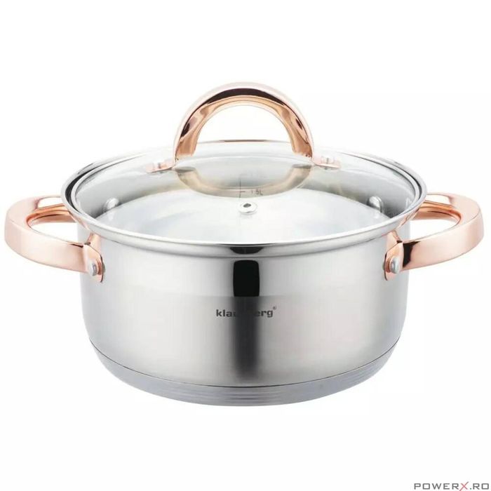 Set de 5 piese, oala pentru fiert cu abur, inox, diametru 18 cm,