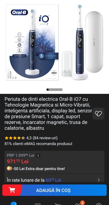 Periuța electrica Oral-B IO7